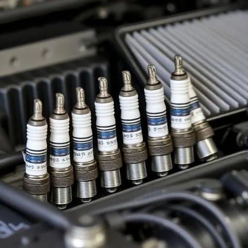 New spark plugs being installed